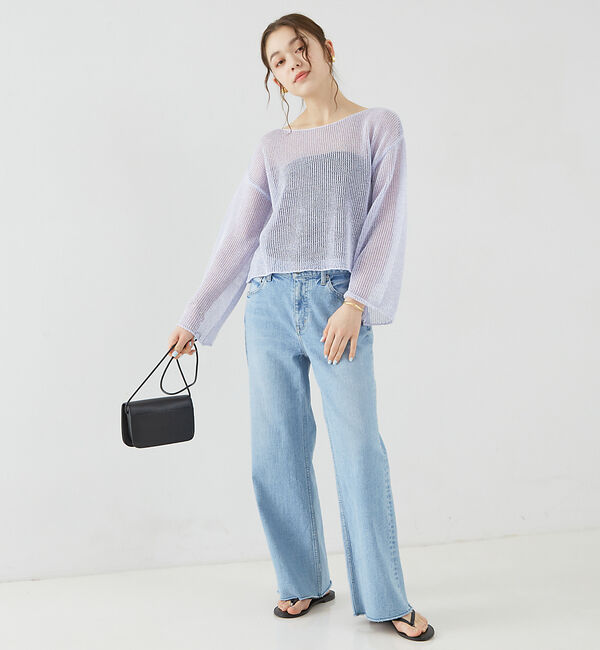 Rouge vif「麻混ペーパーヤーンプルオーバー」|ニット・セーター|