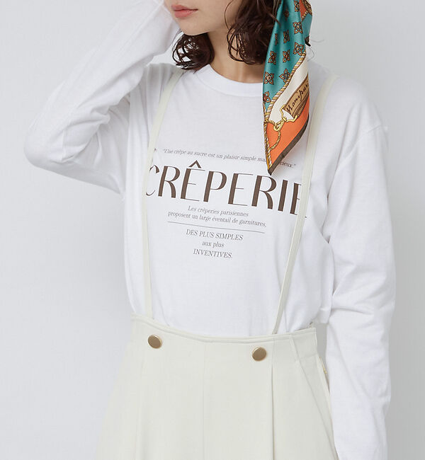 Rouge vif「シンプルロゴプリントロンT」|Tシャツ・カットソー|ブラウン