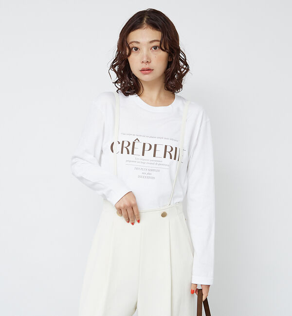 Rouge vif「シンプルロゴプリントロンT」|Tシャツ・カットソー|