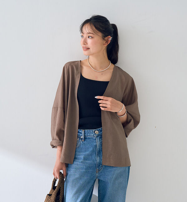Rouge vif「はおりシアーシャツジャケット」|シャツ・ブラウス|