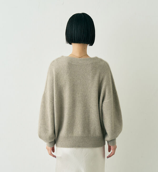 Rouge vif「ラクーン混ボトルネックニットプルオーバー」|ニット・セーター|