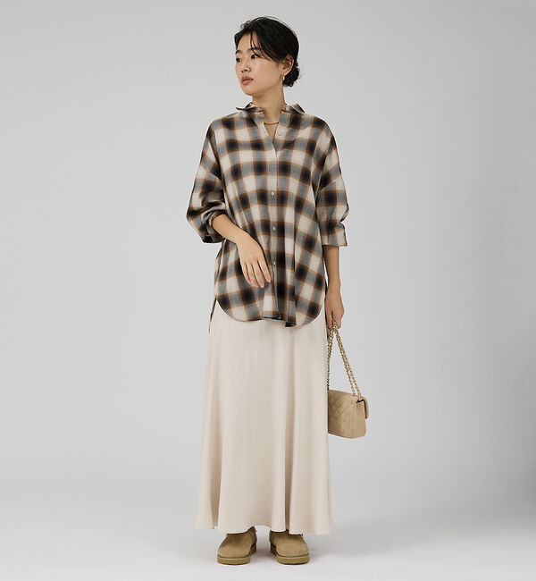 Rouge vif「オンブレーチェックオーバーシャツ」|シャツ・ブラウス|