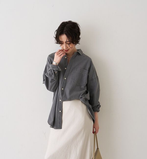 Rouge vif「【2026SS新作】【ロングセラー】NEW オーバーサイズデニムシャツ」|シャツ・ブラウス|