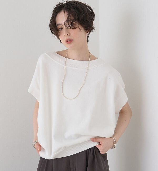 Rouge vif「スレッド編裏毛風ニットプルオーバー」|ニット・セーター|オフホワイト