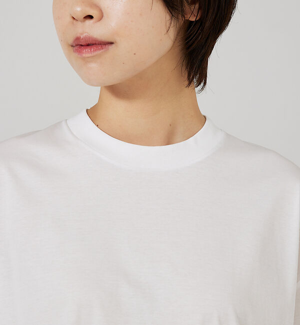 qualite「【three dots】シルキーペーパーコットンT」|Tシャツ・カットソー|