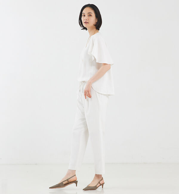 qualite「【セットアップ対応】バックサテンジョーゼットパンツ」|その他|