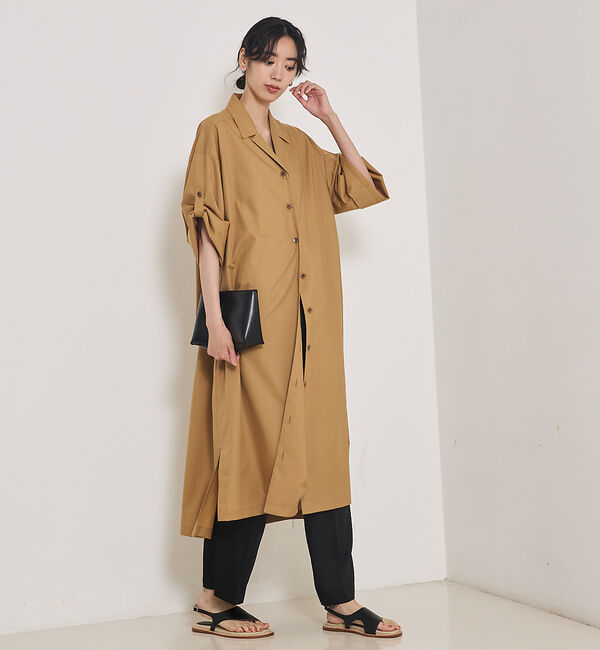 qualite「ダンプシャツワンピース」|ワンピース|
