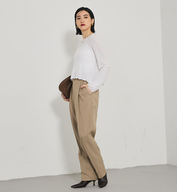 qualite「スカラップレースニット」|Tシャツ・カットソー|