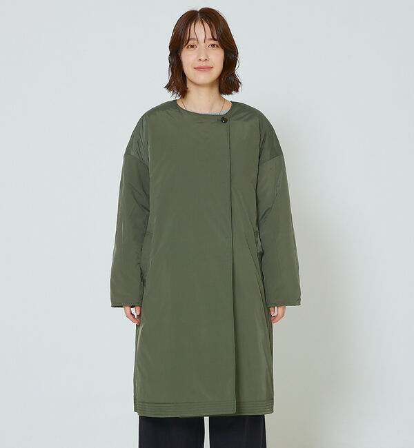 abahouse mavie「キルトリバーシブルコート」|ノーカラーコート|