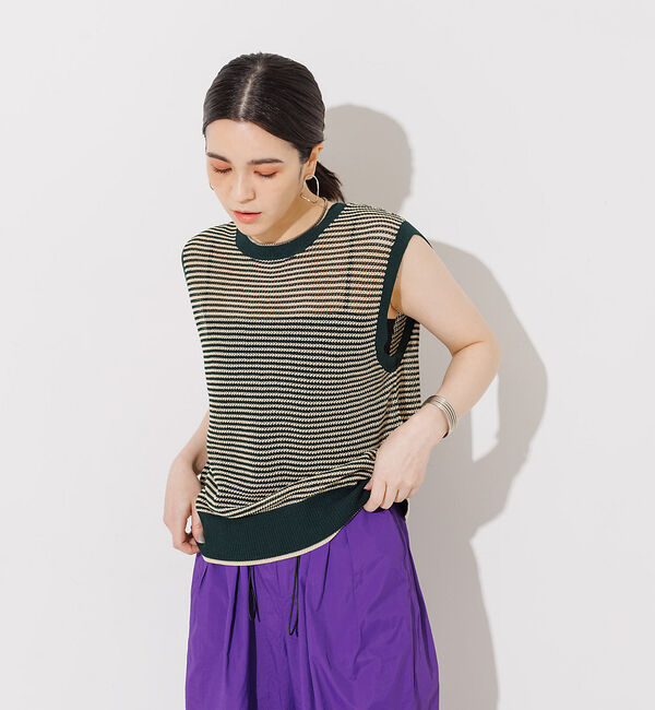 NOMINE「メッシュボーダー2WAYプルオーバー」|Tシャツ・カットソー|