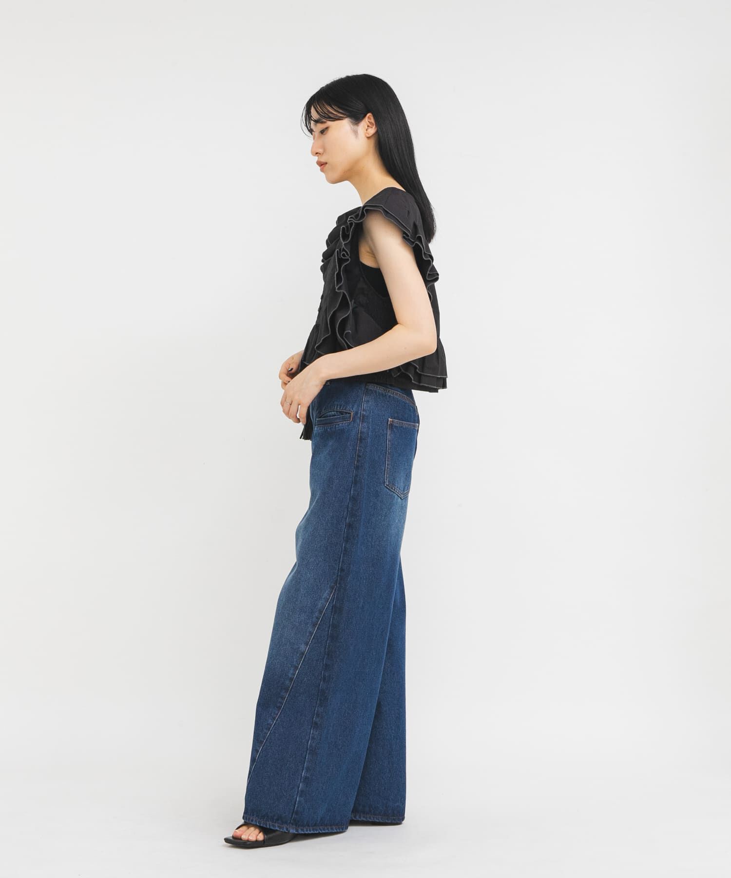  「WIDEレッグアジャストデニム」|デニム|