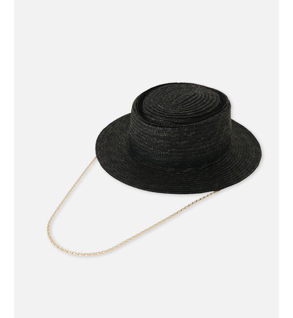 allureville「CHAIN HAT」|ハット|ブラック