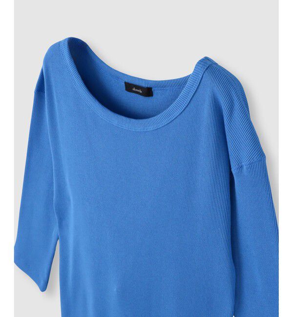 allureville「テレコ3/4スリーブボートネックプルオーバー」|Tシャツ・カットソー|