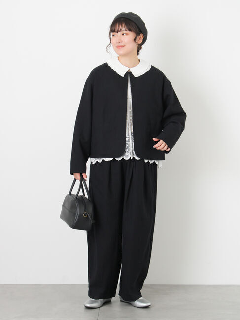 Samansa Mos2「【Cross&times;Linen】クルーネックジャケット」|その他|