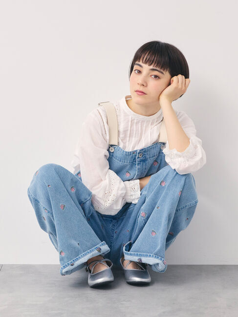 Samansa Mos2「【オーガニックコットン】デニムサロペット」|その他|