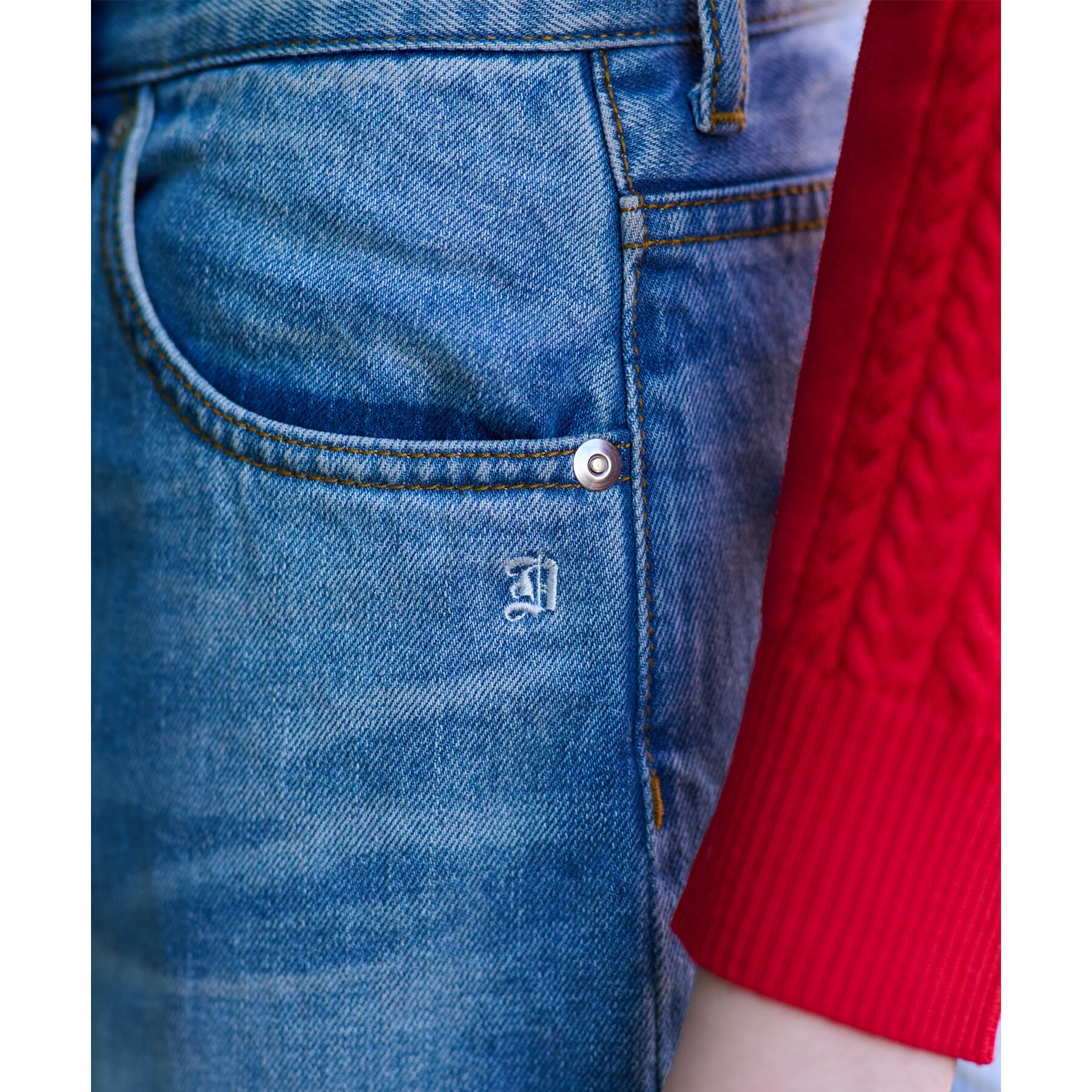 DRESSTERIOR「ヴィンテージ加工ワイドデニムパンツ」|デニム|