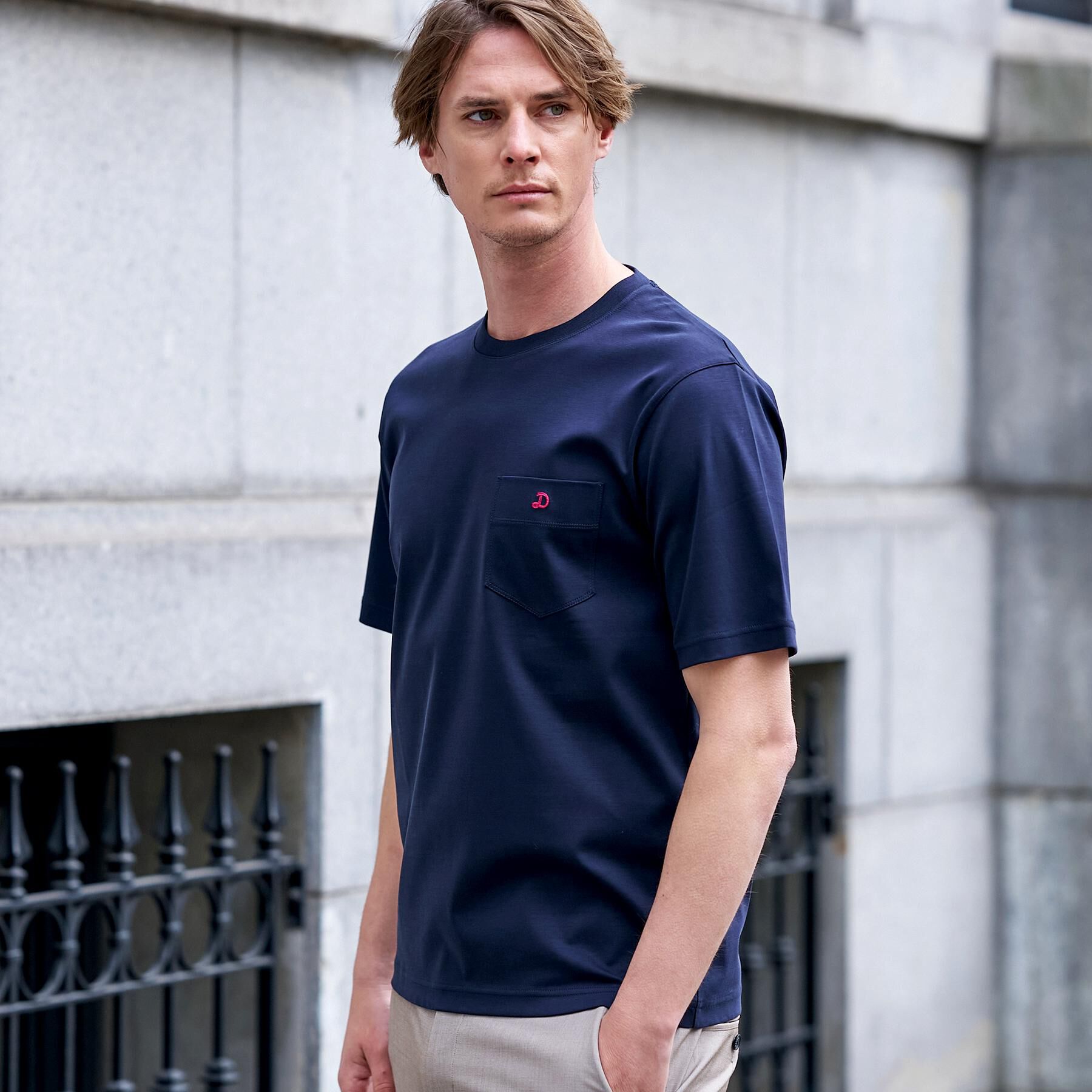 DRESSTERIOR「【接触冷感／抗菌防臭／消臭】ICE CLEAR COTTON ポケットTシャツ」|Tシャツ・カットソー|