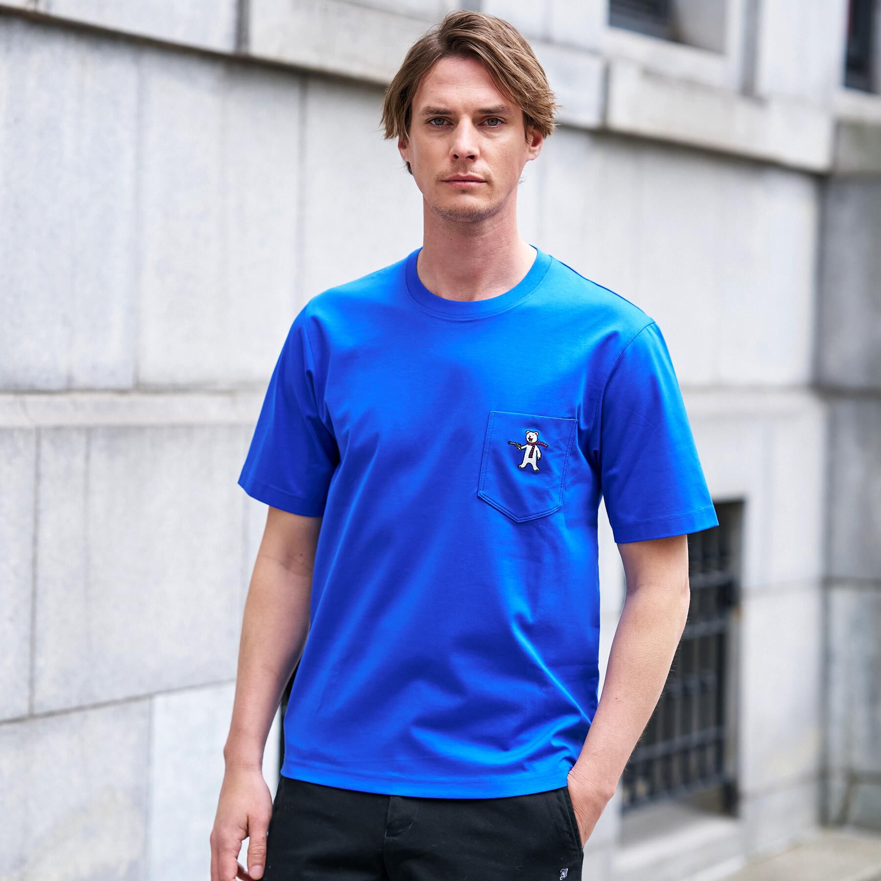 DRESSTERIOR「【接触冷感／UVカット／抗菌防臭／しわ防止】クールデオドラント ピストルベアーTシャツ」|Tシャツ・カットソー|