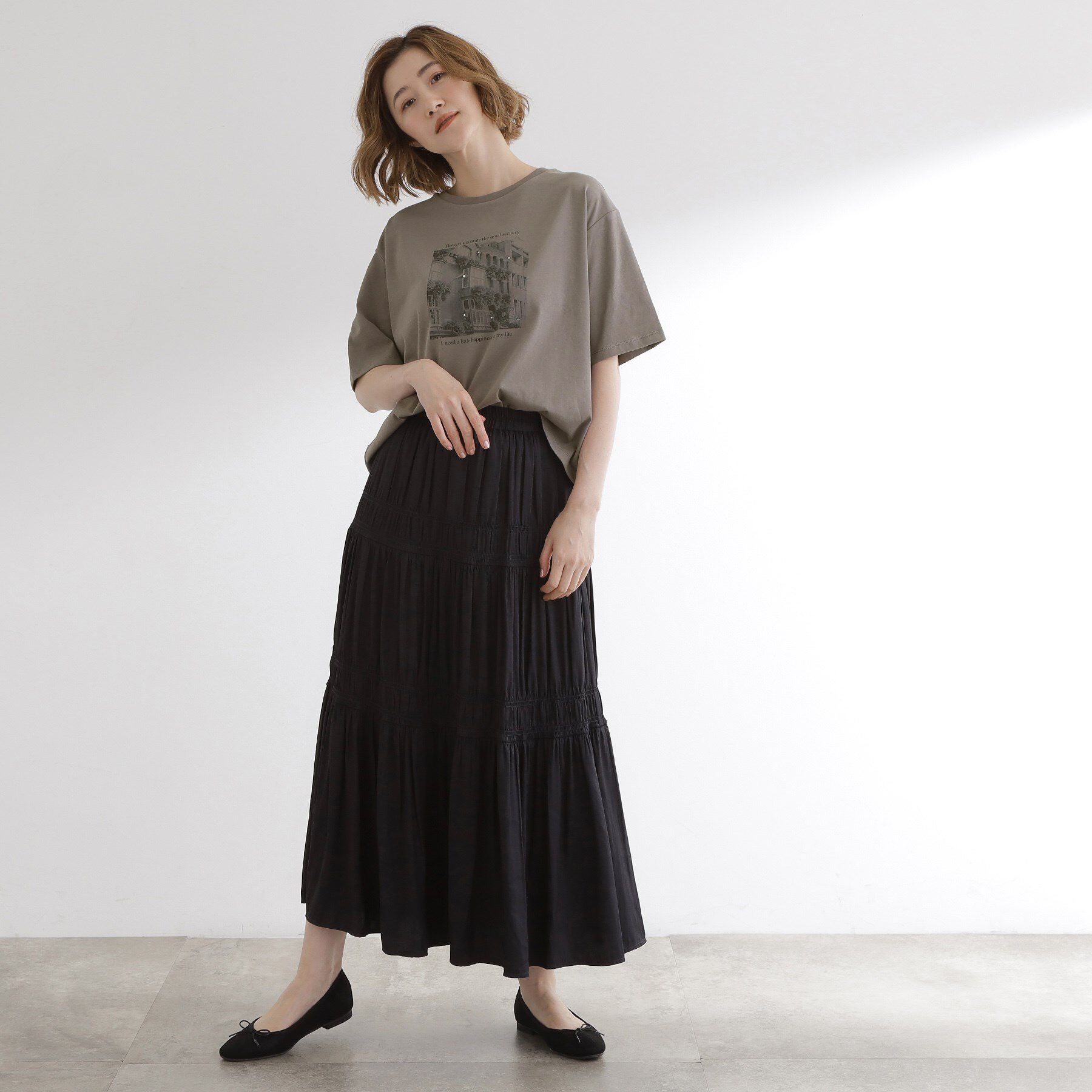 grove「夏に映える　大人のクロップドTシャツ」|Tシャツ・カットソー|