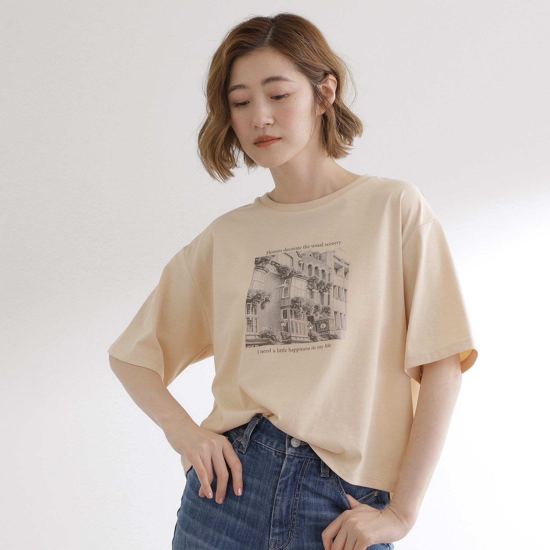 grove「夏に映える　大人のクロップドTシャツ」|Tシャツ・カットソー|