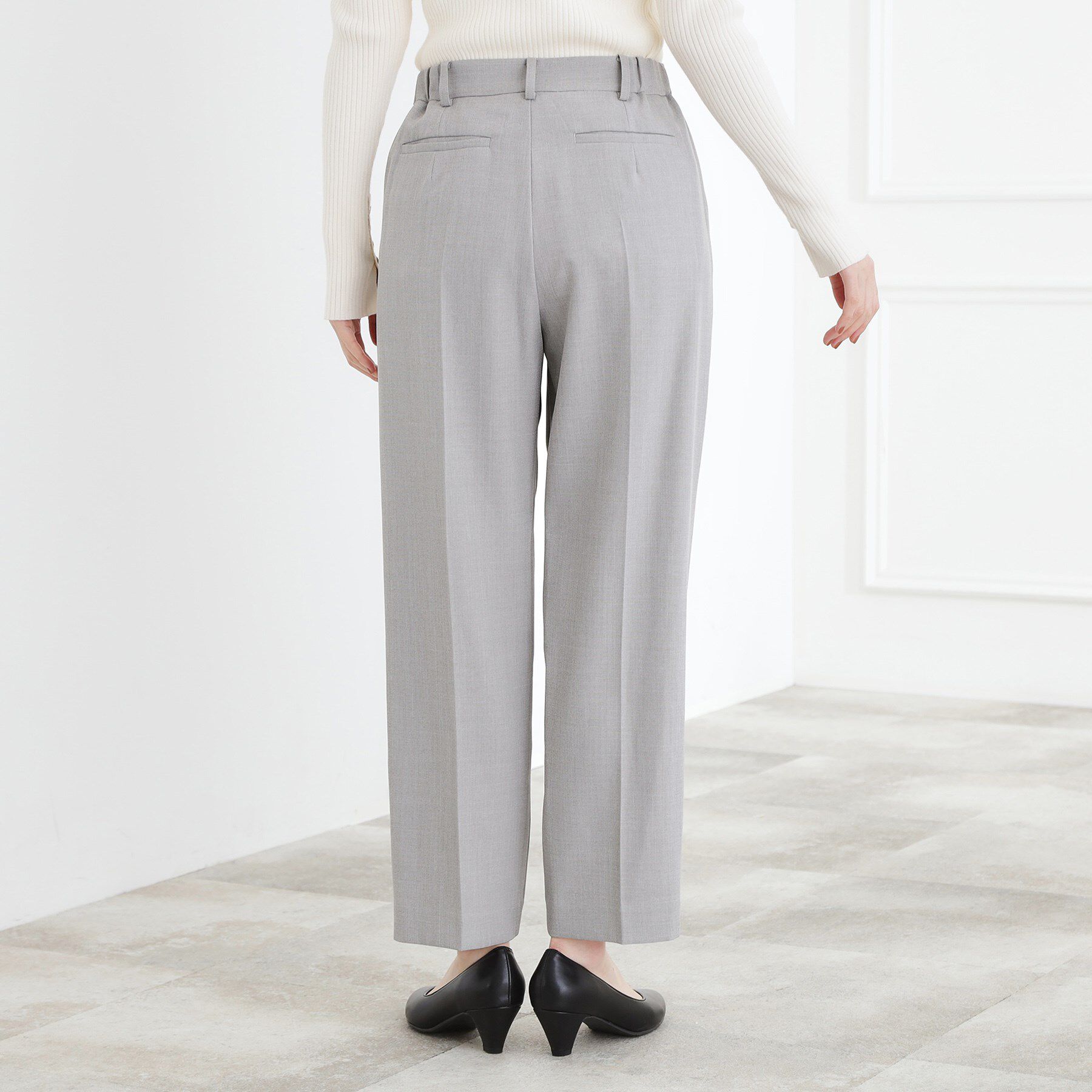 grove「【マシンウォッシュ/防シワ/S-3L】着回しできるカセット服テーパードパンツ」|その他|
