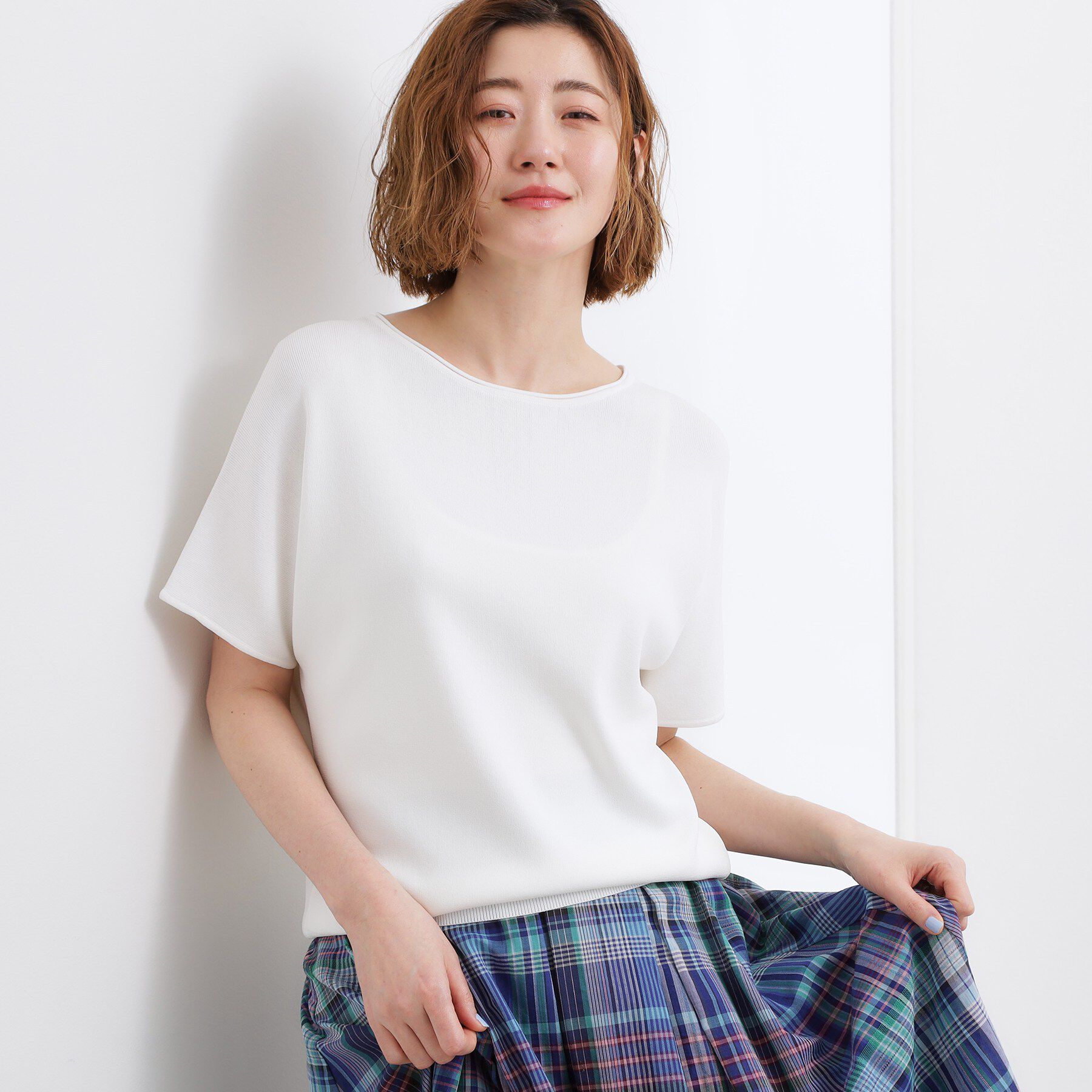 grove「【シリーズ累計36万枚！名品ニット】やわらかドライタッチ ドルマンニット」|ニット・セーター|オフ(003)