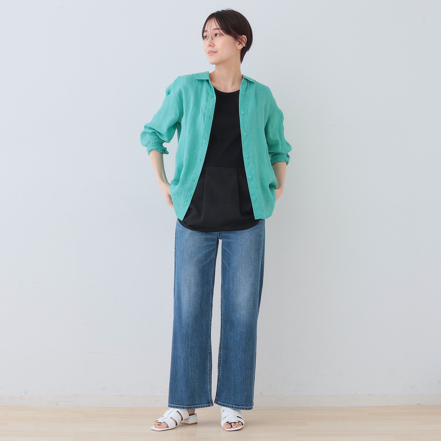 INDIVI「【洗える／レイヤードにも活躍】ペプラムインナートップス」|Tシャツ・カットソー|