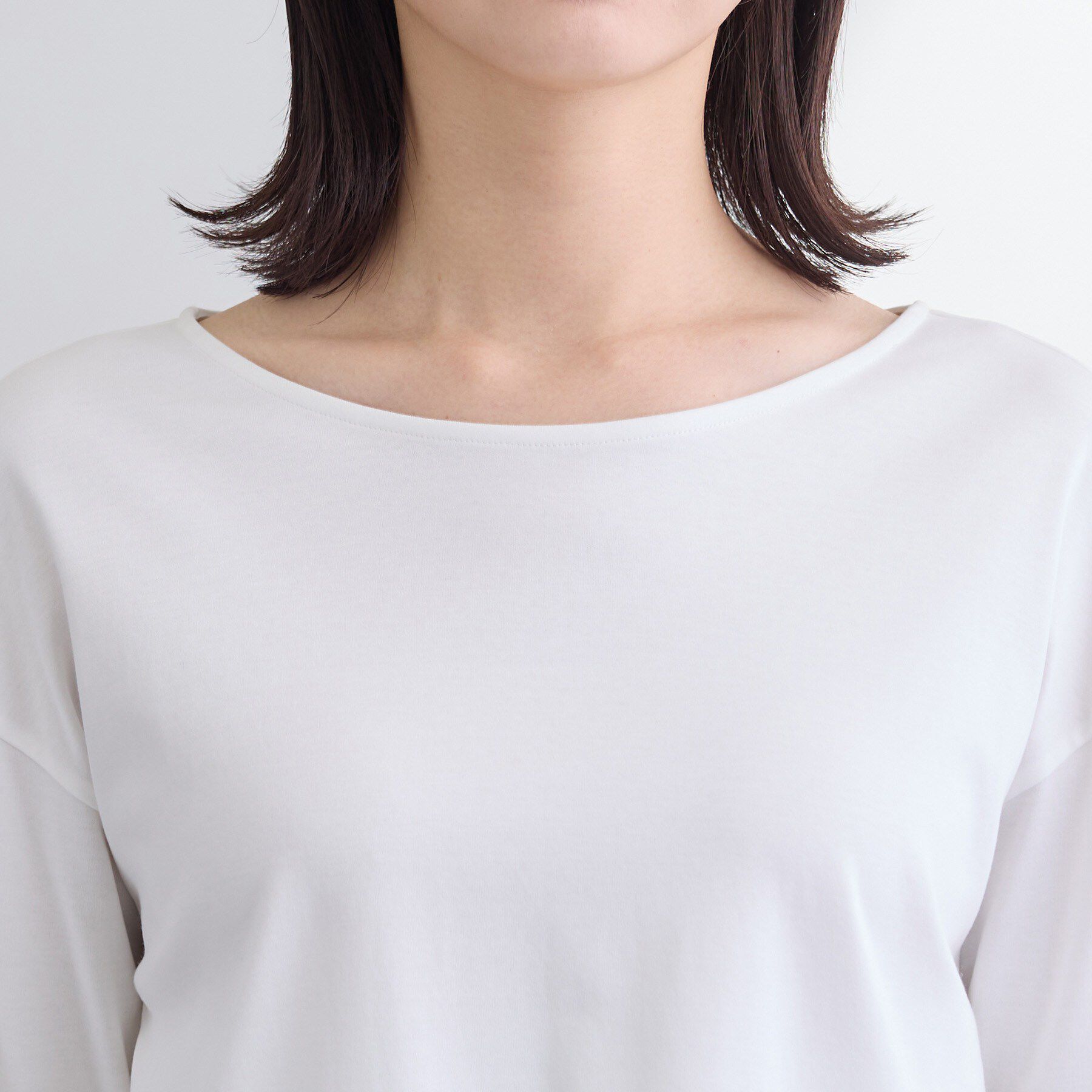 INDIVI「【洗える／レイヤードにおすすめ】レース切り替えカットソー」|Tシャツ・カットソー|