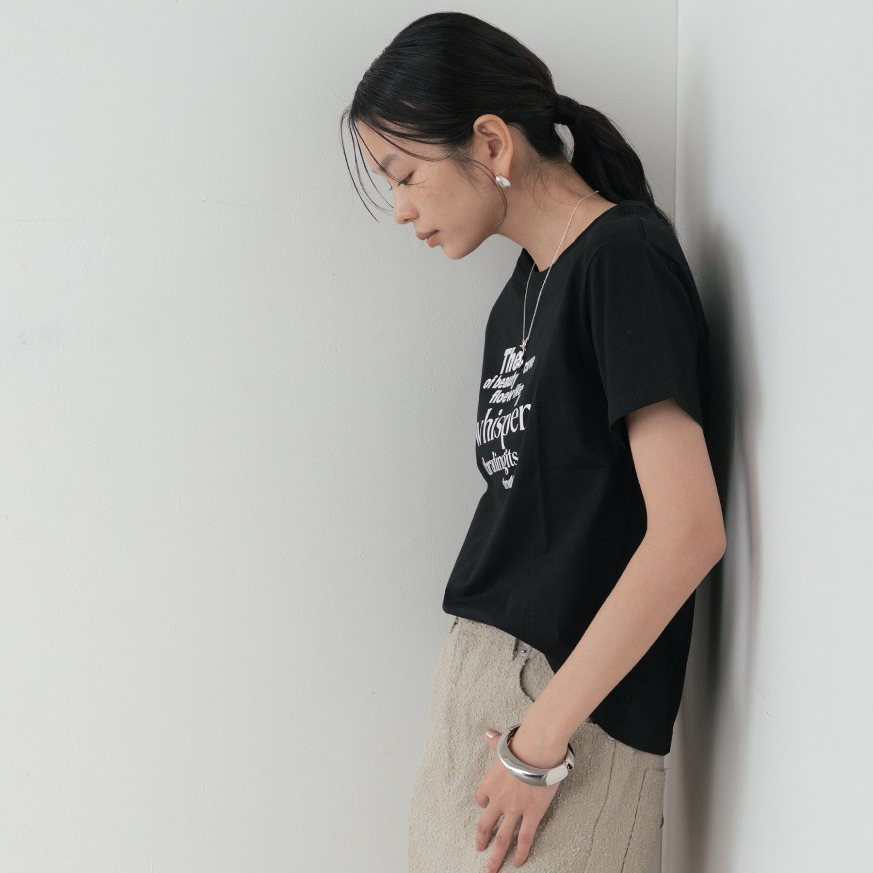 GALLEST「メッセージプリントクルーネックTシャツ」|Tシャツ・カットソー|