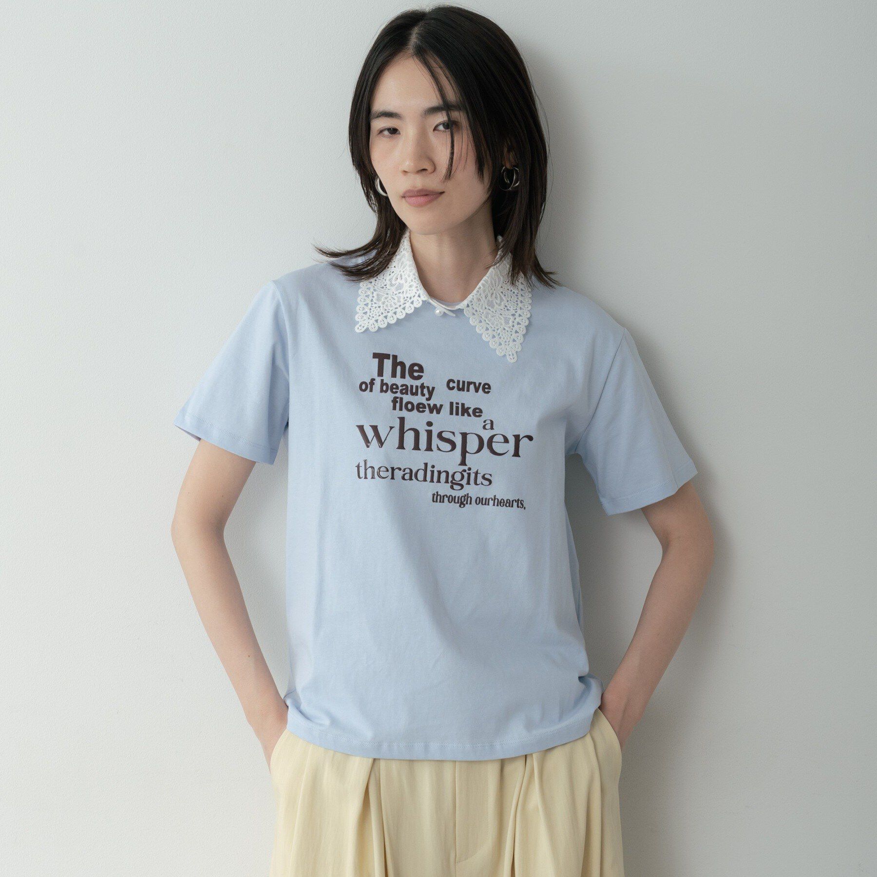 GALLEST「メッセージプリントクルーネックTシャツ」|Tシャツ・カットソー|