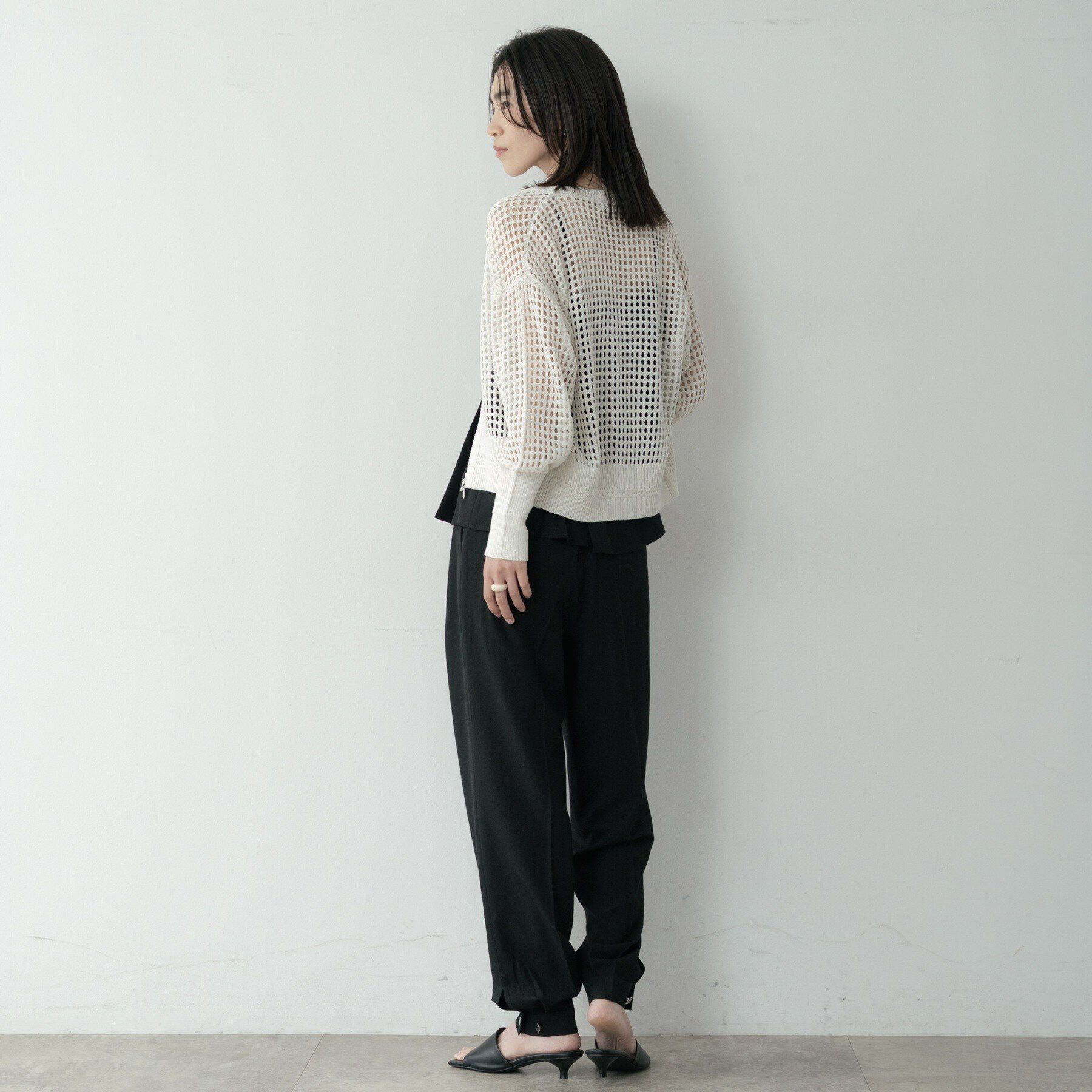 GALLEST「クルーネックメッシュカーディガン」|カーディガン|