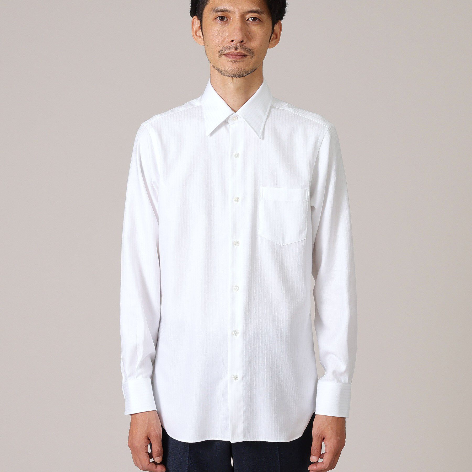 TAKEO KIKUCHI「【Made in JAPAN】ドビーストライプ ドレス シャツ」|シャツ・ブラウス|