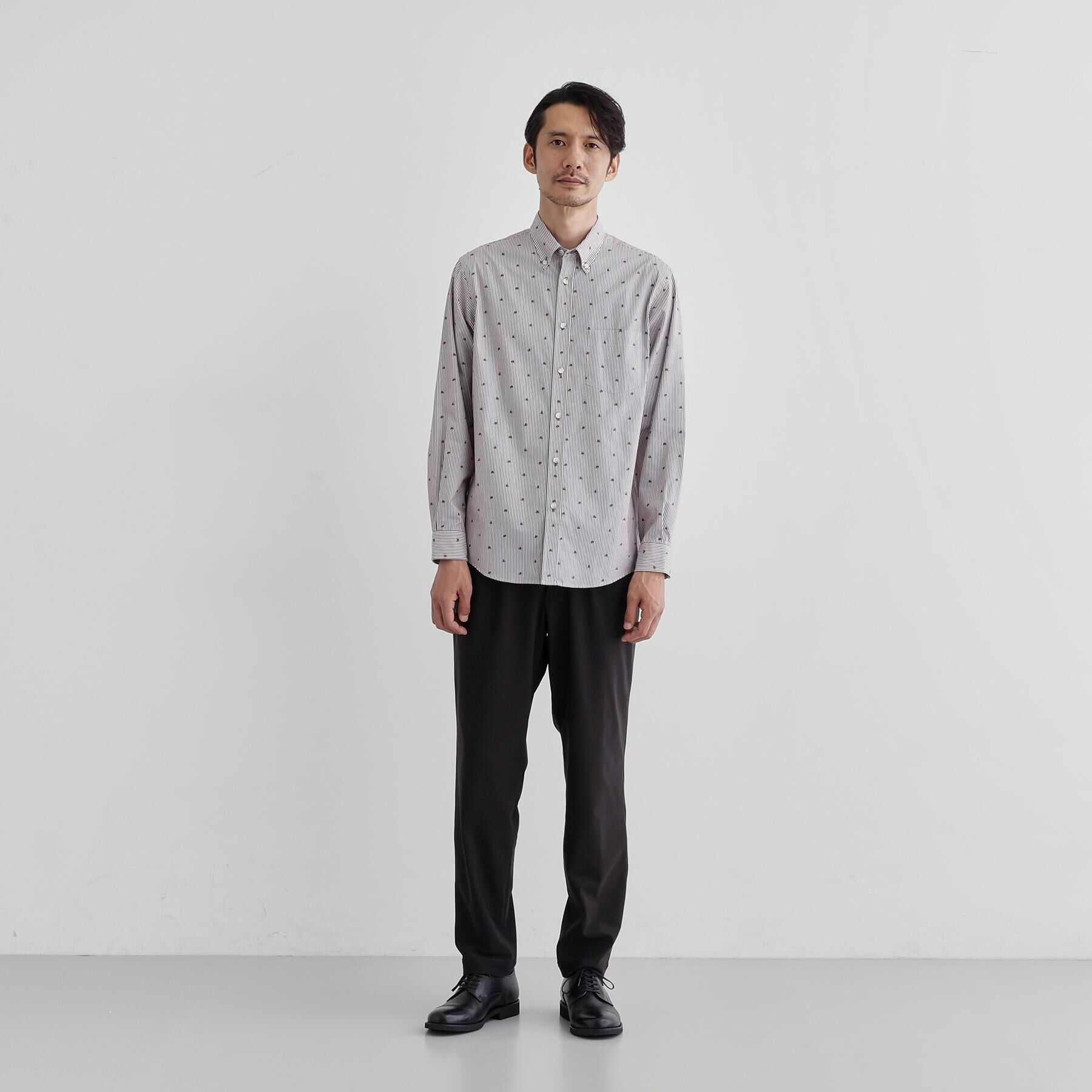 TAKEO KIKUCHI「ハットモチーフ ジャカード ストライプ シャツ」|シャツ・ブラウス|