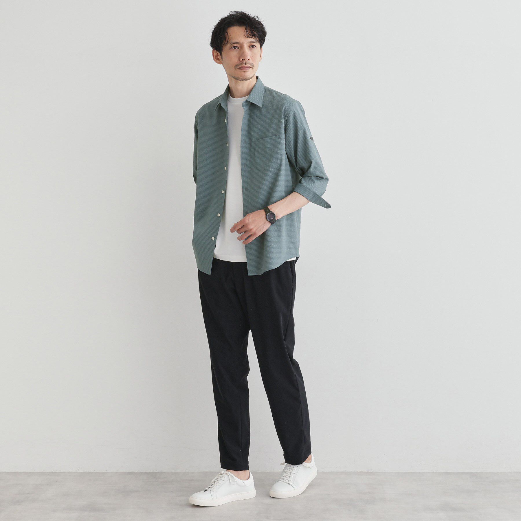 TAKEO KIKUCHI「【COOL CITY WEAR】DotAir（R）サッカー シャツ」|シャツ・ブラウス|