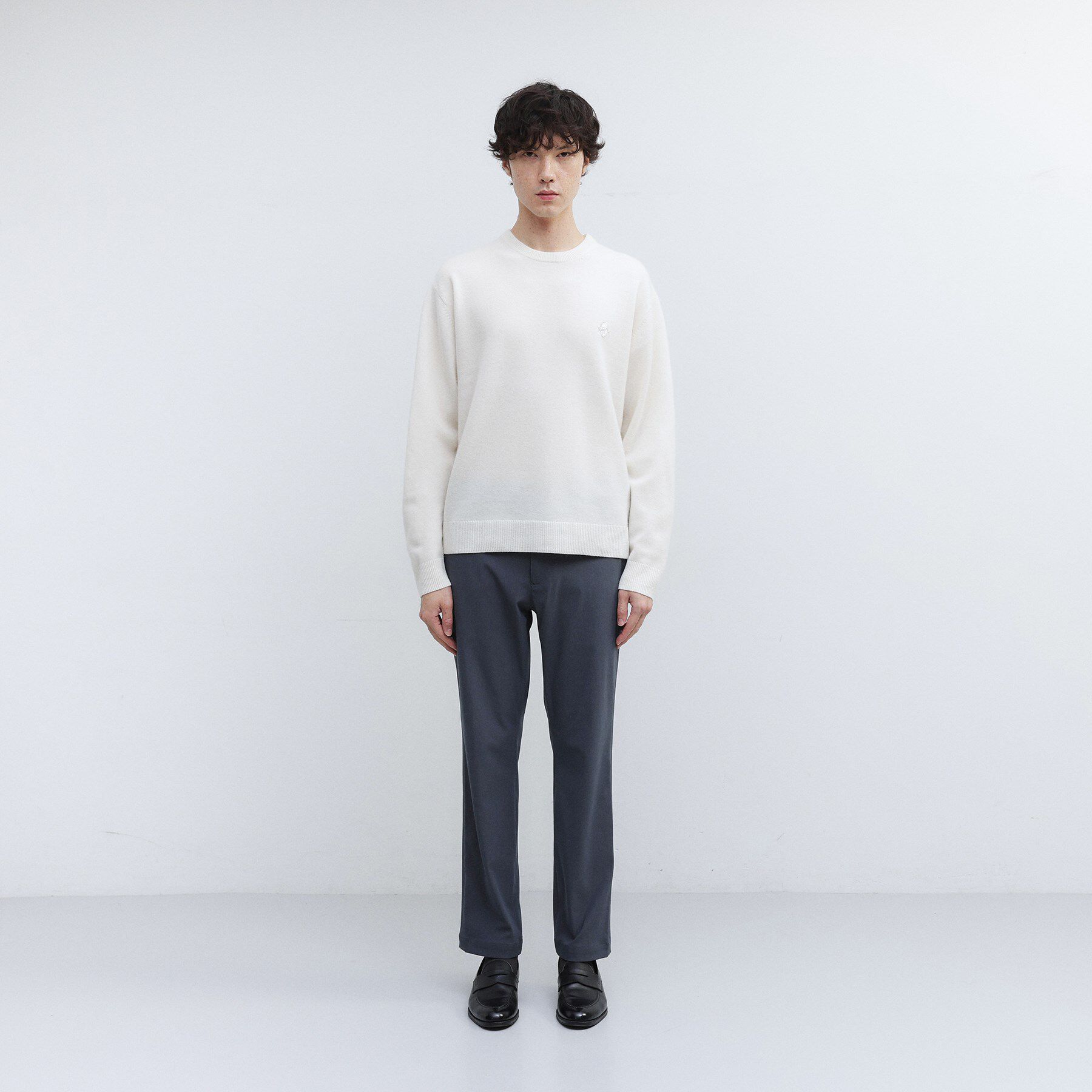 TAKEO KIKUCHI「【Air Palette Knit】ワンポイント カラーニット プルオーバー」|ニット・セーター|