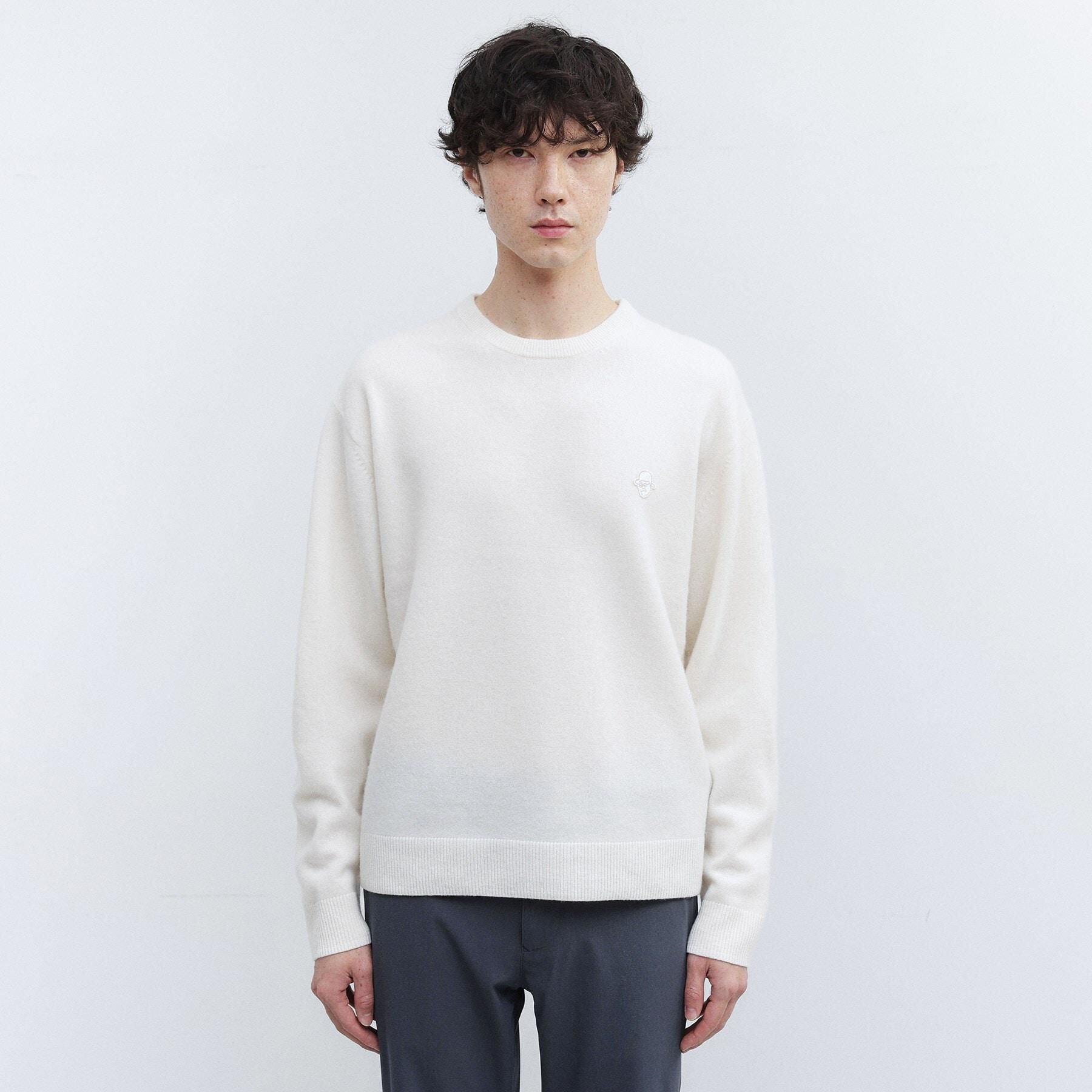 TAKEO KIKUCHI「【Air Palette Knit】ワンポイント カラーニット プルオーバー」|ニット・セーター|