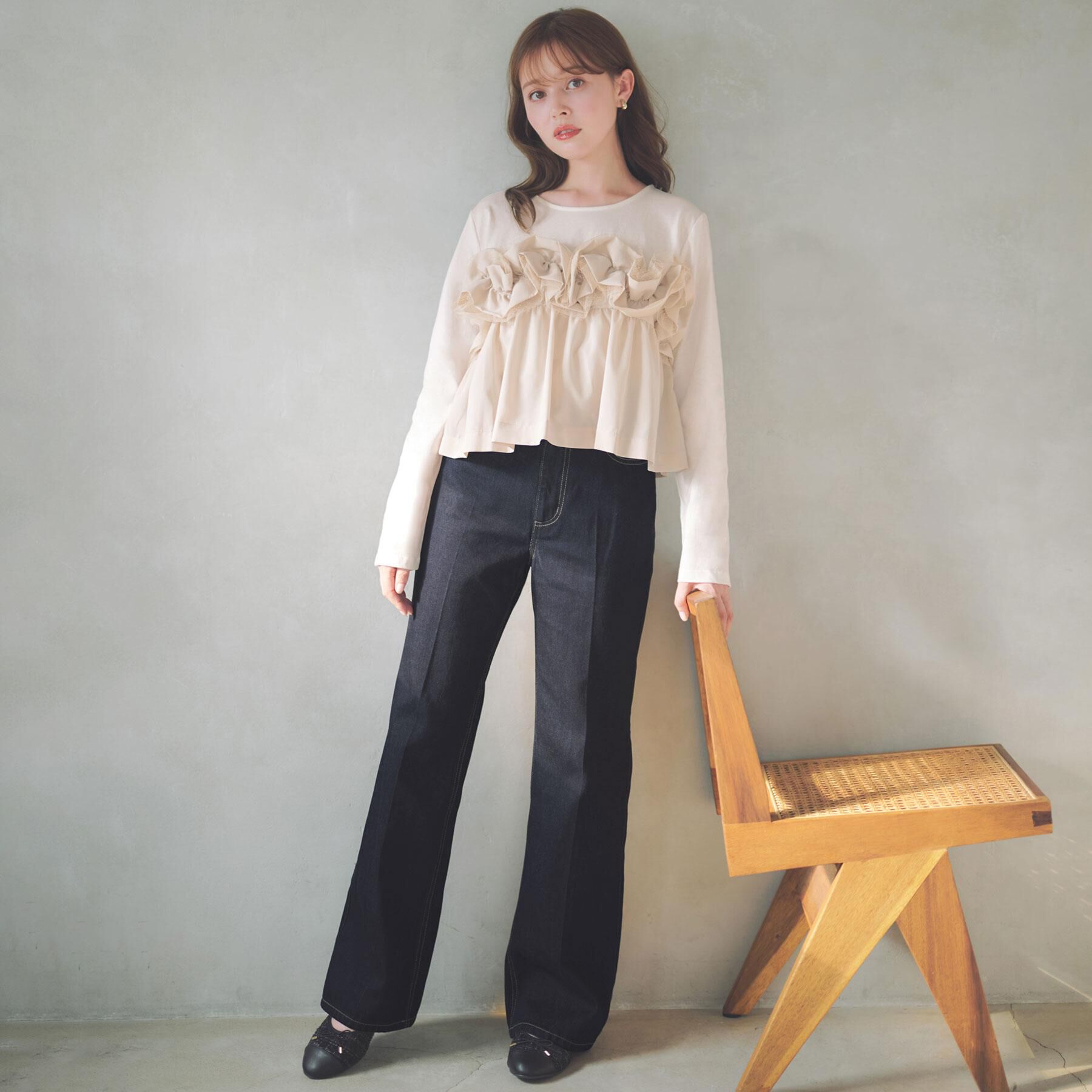 index「【植草美幸先生が指南する好印象スタイル】《丈が選べる》ストレートデニムパンツ【洗濯機洗い可】」|その他|