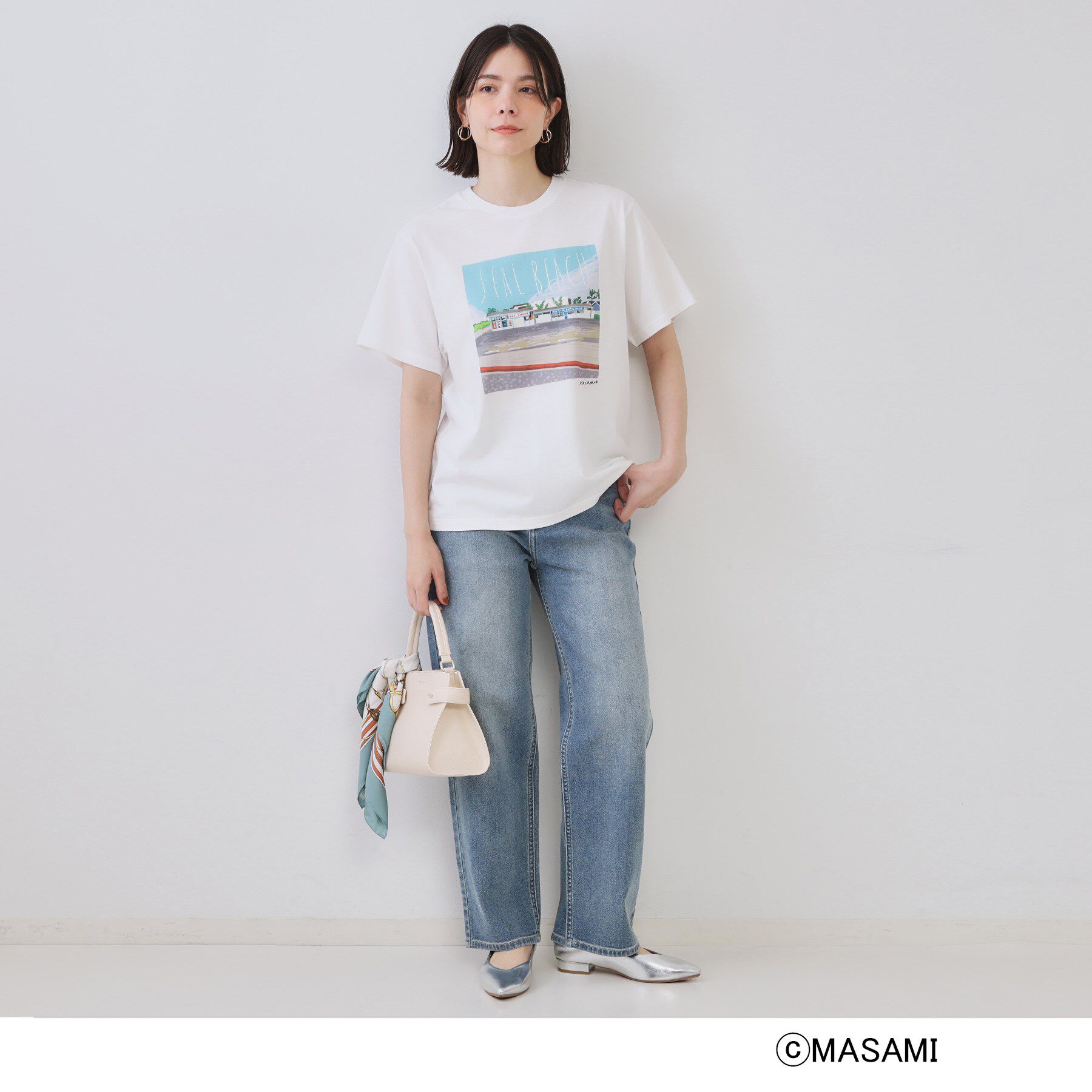 OPAQUE.CLIP「風景イラストプリントTシャツ」|Tシャツ・カットソー|