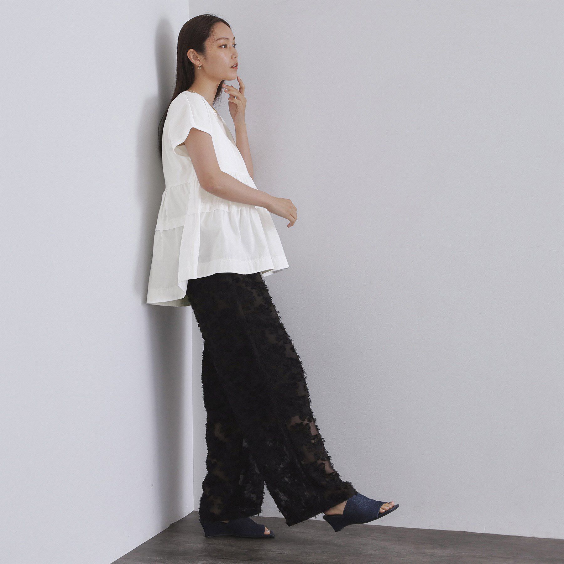 OPAQUE.CLIP「ドッキングティアードトップス【洗濯機洗い可】」|Tシャツ・カットソー|