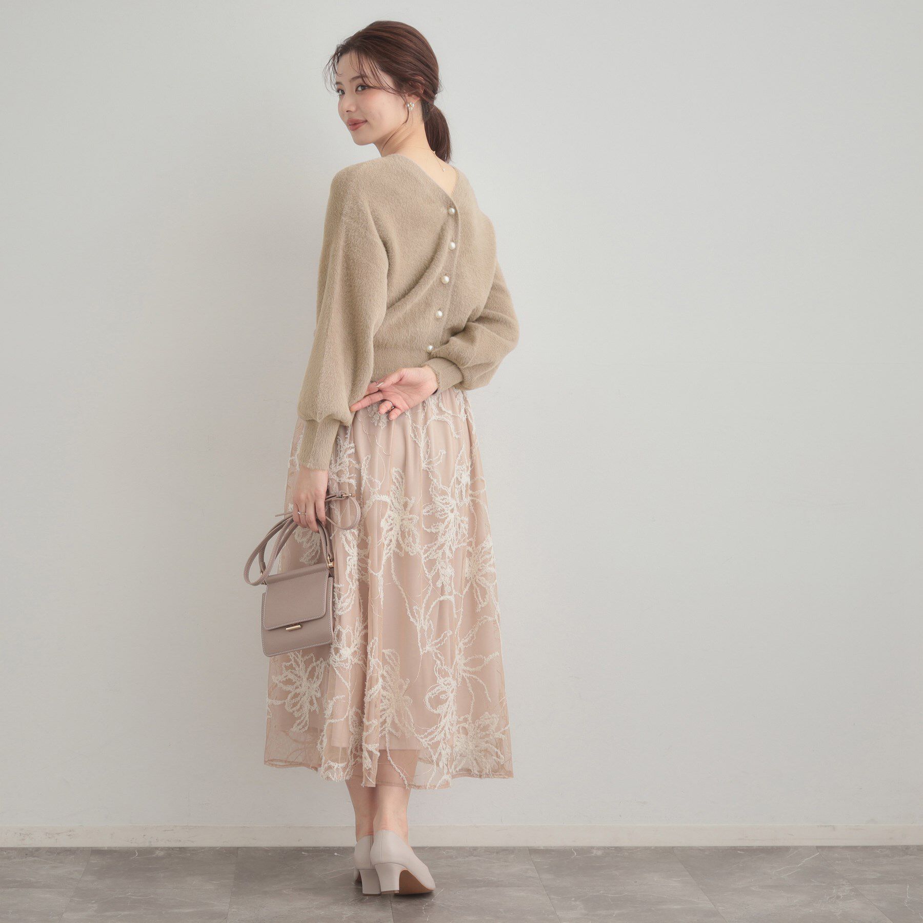 Couture broach「【前後2WAY】Springフェザーカーデトップス」|カーディガン|