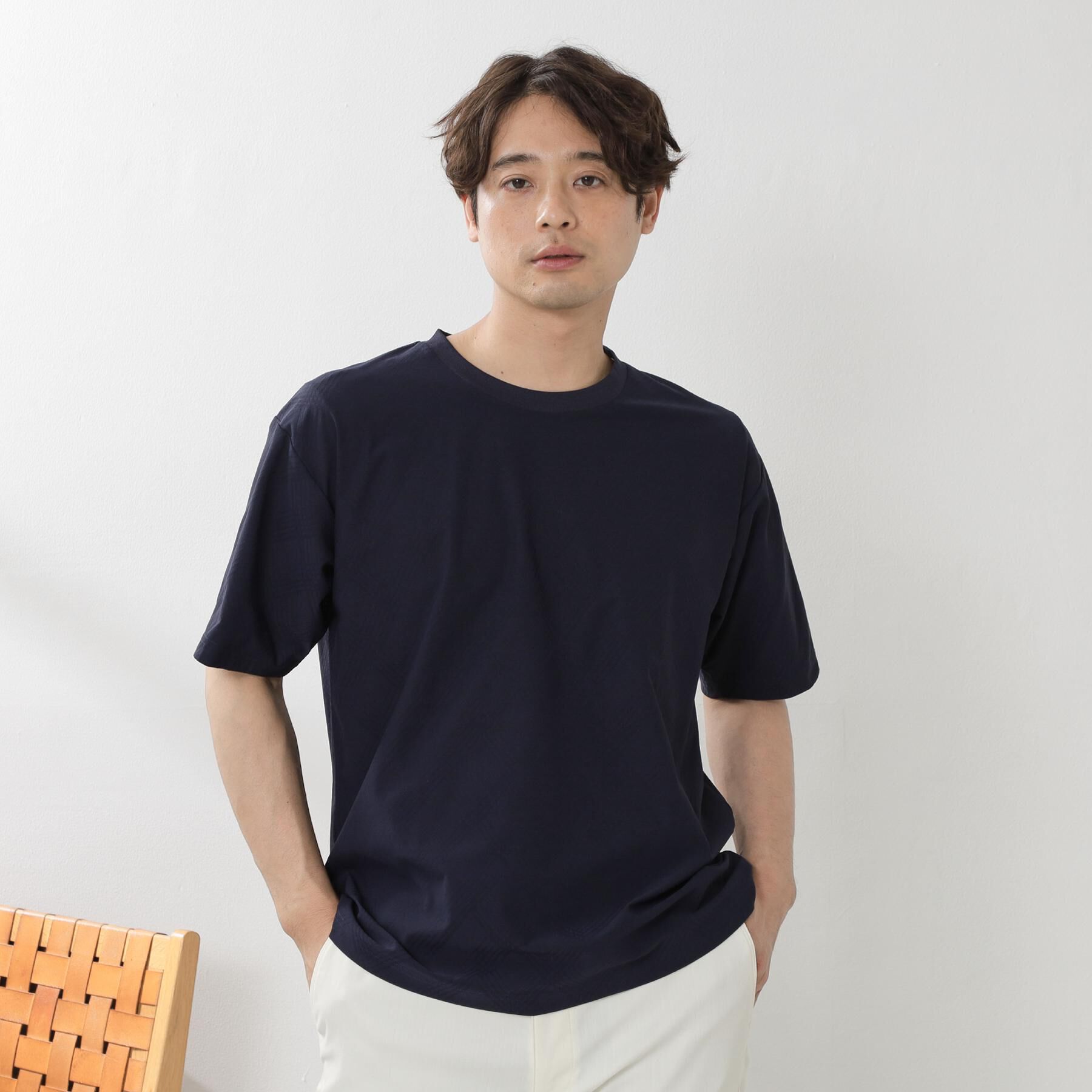 THE SHOP TK「パーフェクテックリンクス半袖Tシャツ 【接触冷感／吸水速乾／UVカット／洗濯機OK】」|Tシャツ・カットソー|