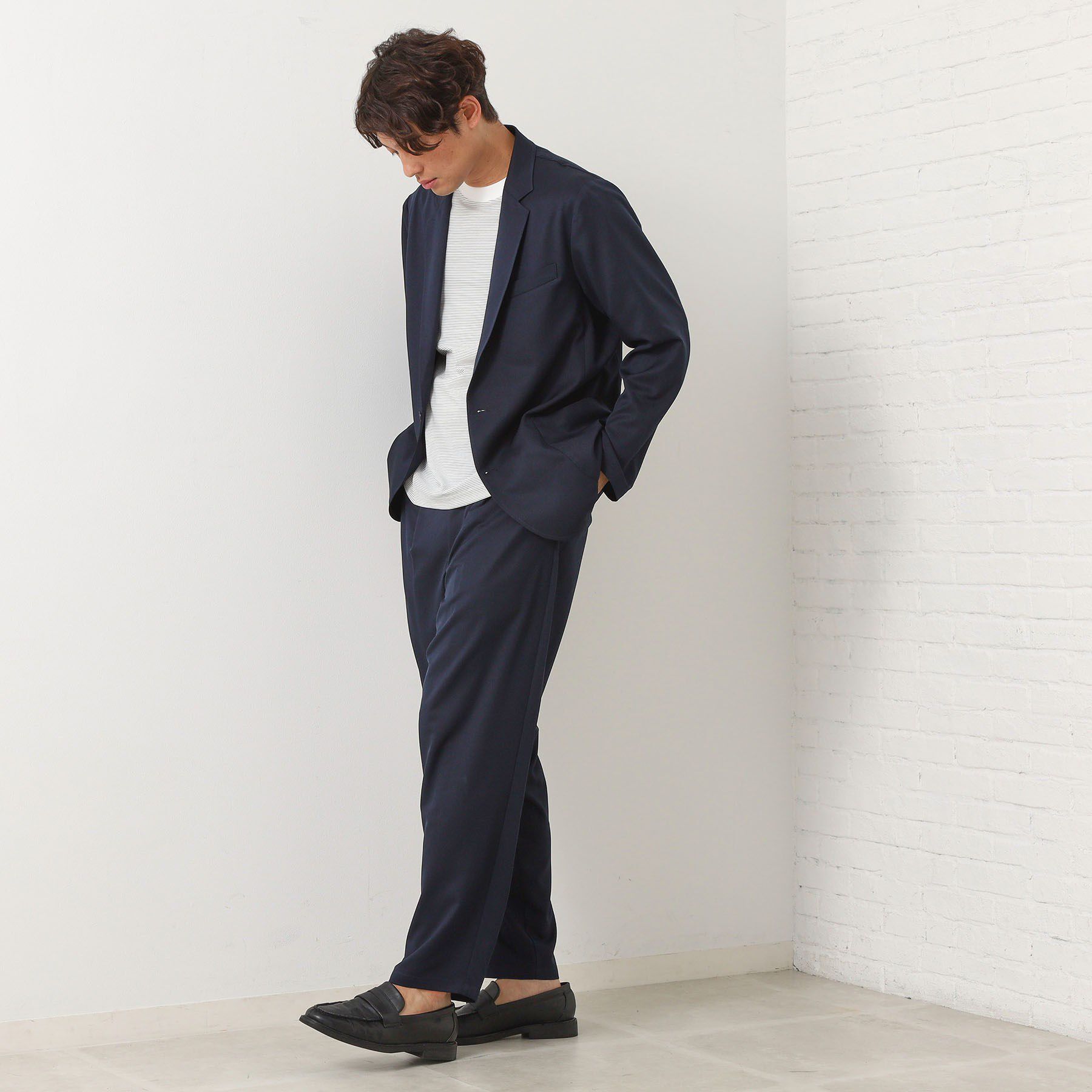 THE SHOP TK「スムースファイバーワイドイージーパンツ 【セットアップ可／UVカット／イージーケア／洗濯機OK】」|その他|