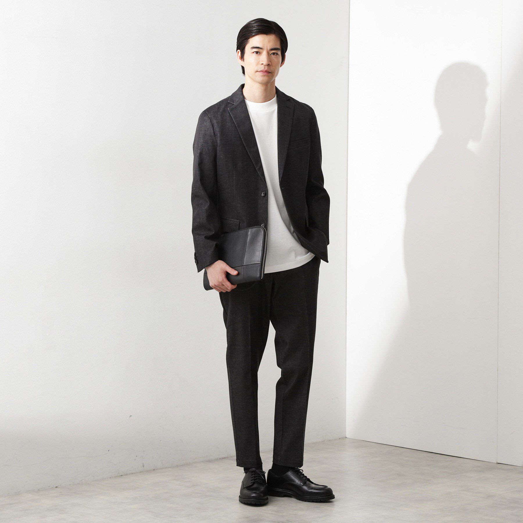 THE SHOP TK「エバーデニムスラックス【色落ちしにくい/洗濯機OK/ストレッチ/セットアップ可】」|その他|