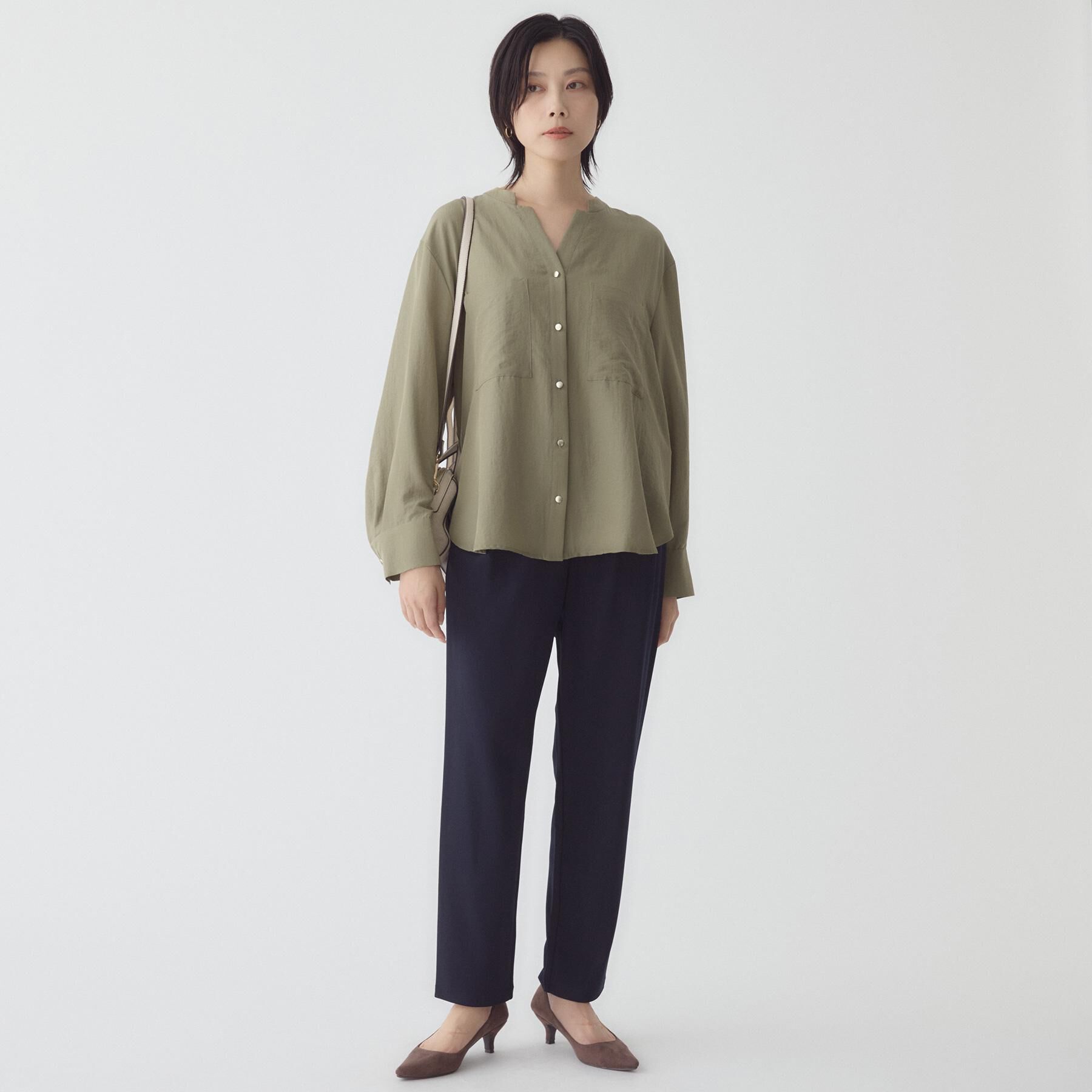 THE SHOP TK「【着るだけでコーディネートが決まる】スキッパーブラウス&パンツセット」|スーツ|