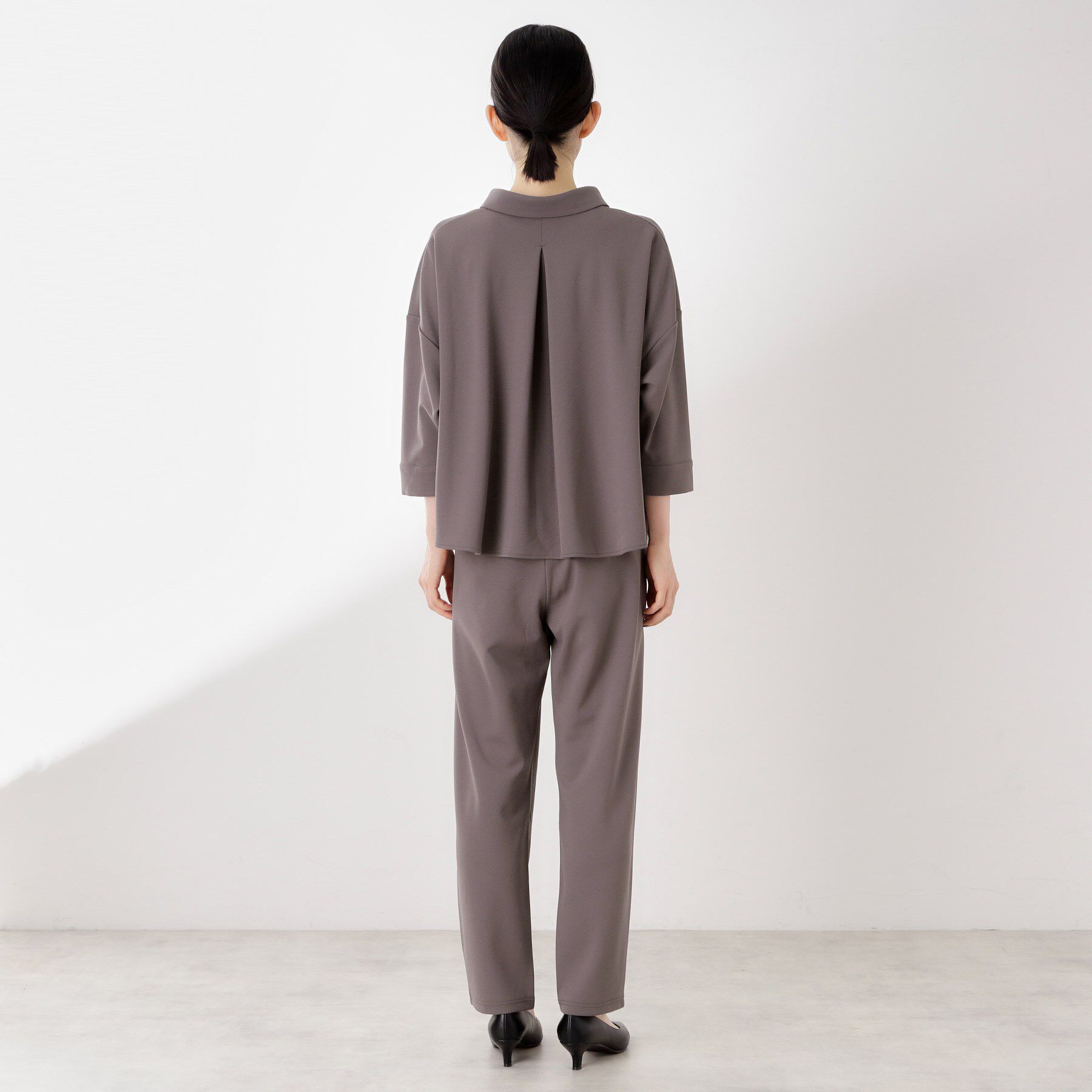 THE SHOP TK「【着るだけでコーディネートが決まる】スキッパーブラウス&パンツセット」|スーツ|