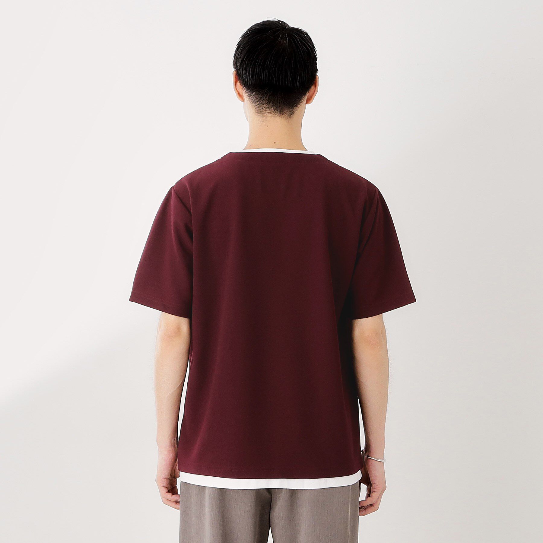 THE SHOP TK「ツイルキーネック半袖Tシャツ」|Tシャツ・カットソー|