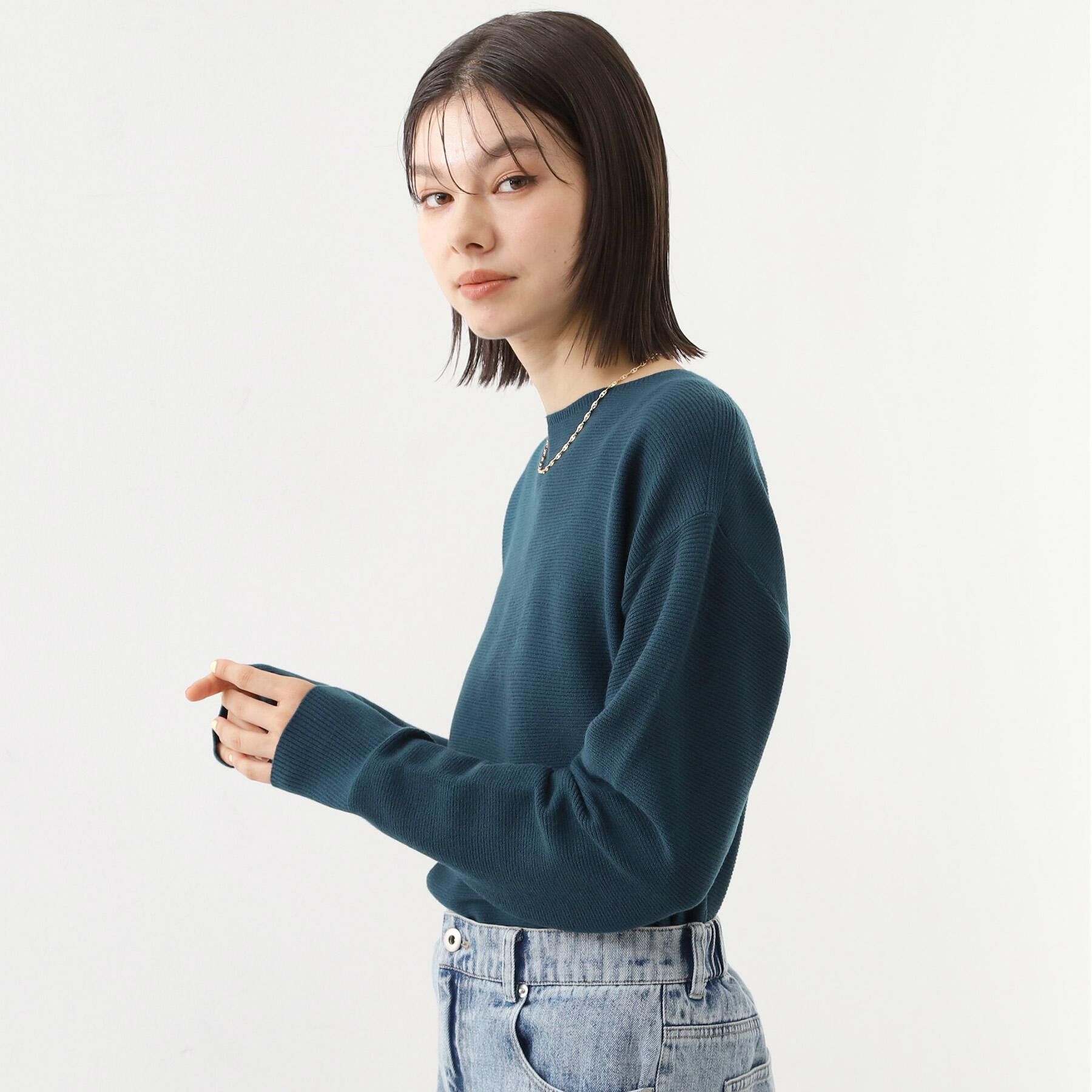 THE SHOP TK「【S-XLサイズ/選べる7色】どこから見ても美しい ガーターニット/毛玉になりにくい/洗濯機OK」|ニット・セーター|