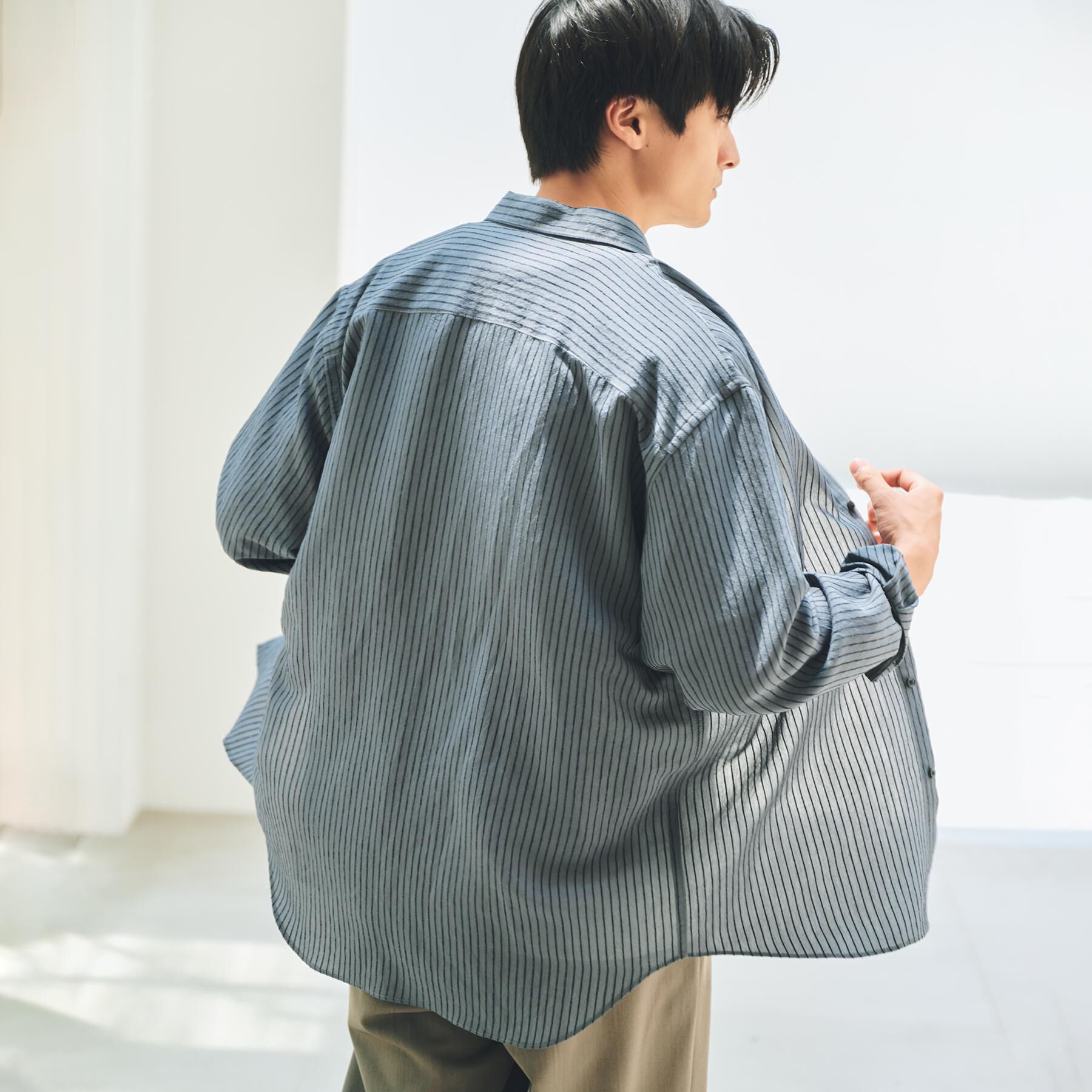 THE SHOP TK「チェック＆ストライプ アソート長袖シャツ【洗濯機OK】」|シャツ・ブラウス|