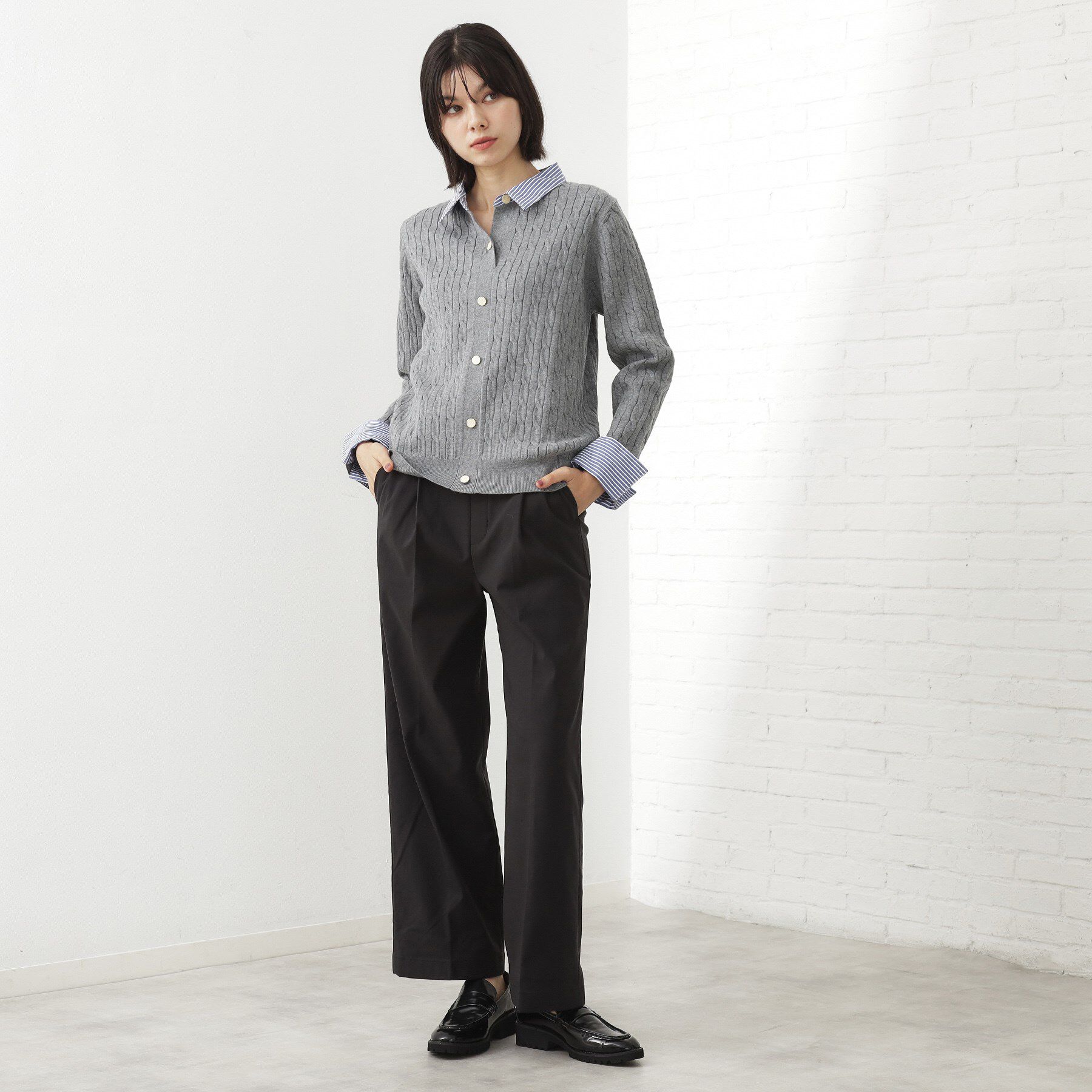 THE SHOP TK「【ラクで快適】ハイパーストレッチ あったか裏起毛ワイドパンツ」|その他|