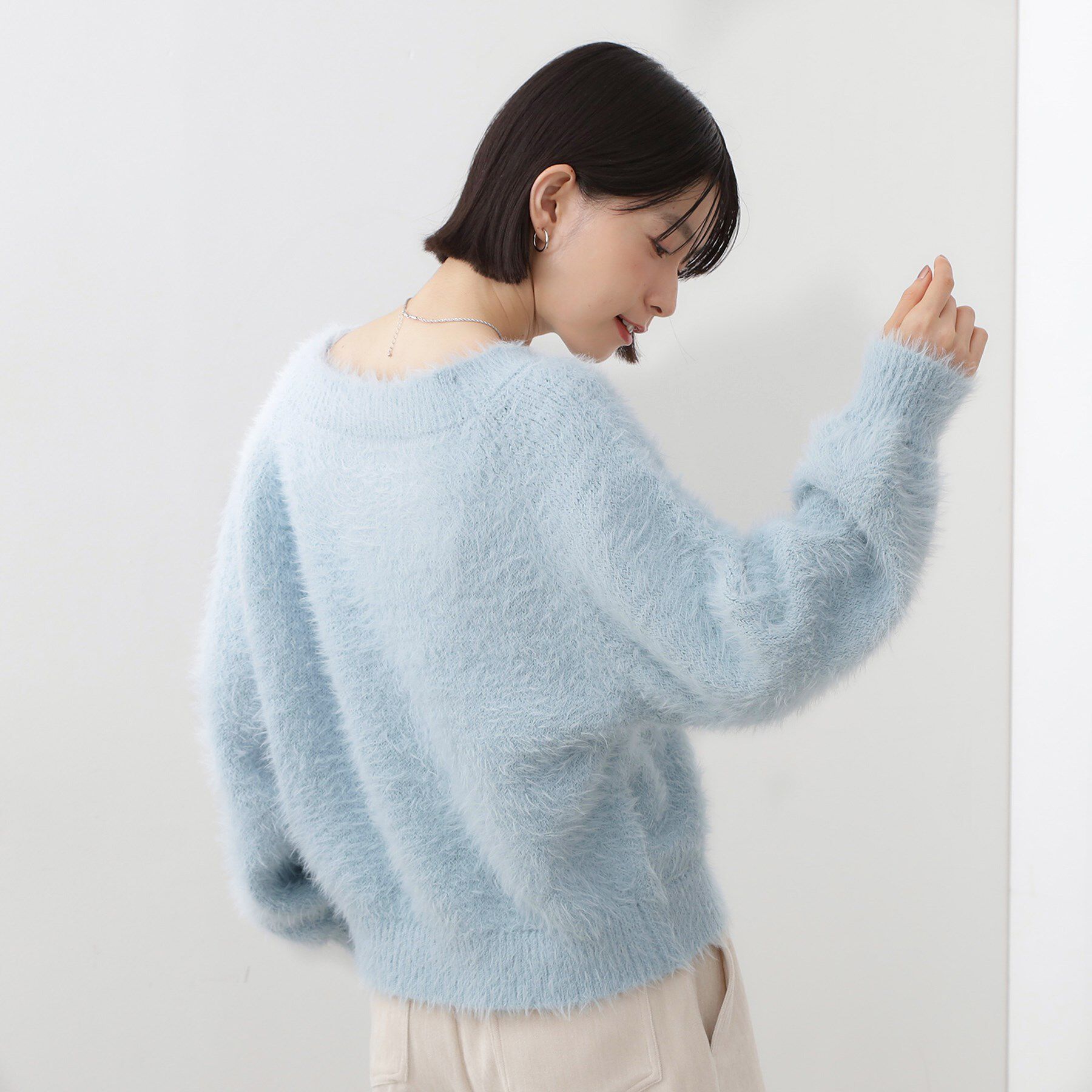 THE SHOP TK「着るたびときめく ふんわりフェザーシャギーニット」|ニット・セーター|